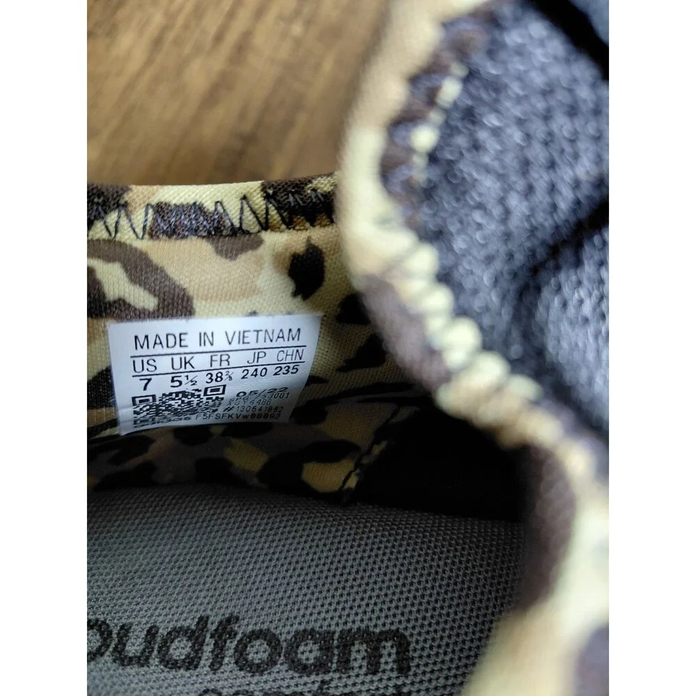 Size 7- Adidas Cloudfoam Pure 2.0 Black Sandy Beige Women's Sneakers